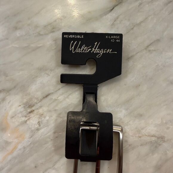 Walter Hagen reversible golf belt black crocodile print leather size XL NWT - Picture 3 of 5